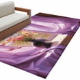 thumbnail image 2 of Purple Spring Flowers 3'x5' Washable Rug, Modern Abstract Chic Oil Painting Non-Slip Area Rugs for Entryway Kitchen Classroom, StainResistant Dorm Throw Carpet, Low Pile Soft Indoor Floor Mat, 2 of 9
