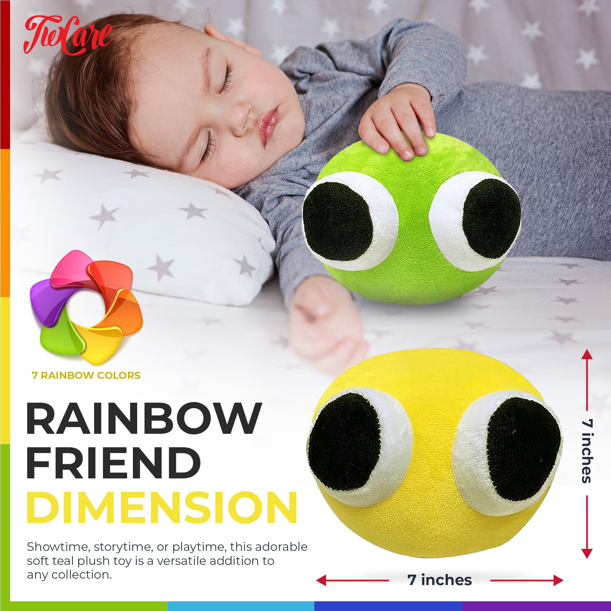 2022 New Rainbow Friends Plush,27cm/10.6in Rainbow Friends Chapter 2  Plush,Hot Game Plush Soft Stuffed Doll,Orange/Green Rainbow FriendsToy,for  Boys and Girls and Fans Plush Gifts (Orange)