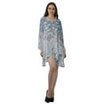 thumbnail image 2 of Moomaya Casual Dresses Women Rayon Womens Long Sleeve Mini Dress, 2 of 6