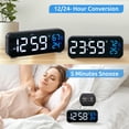 thumbnail image 7 of Onekawa Small Digital Alarm Clock for Bedroom with LED Display, Adjustable Brightness, Plug-in Electric Clock with Dual Loud Alarms, Snooze, 12/24H, Temperature & Humidity Display, 7 of 7