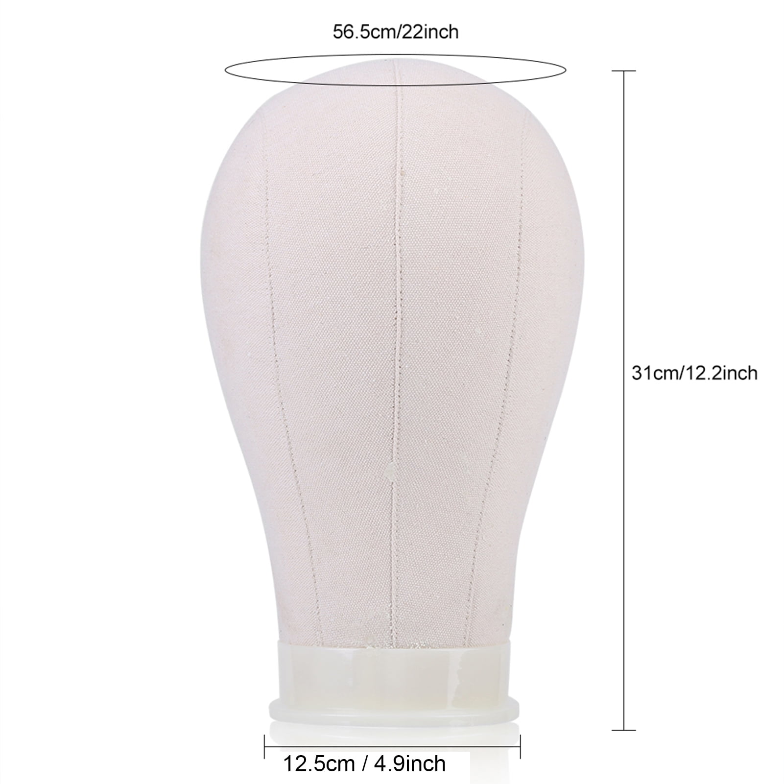 Mannequin Head,21 /22''/23 Professional Cosmetology Bald Canvas Block Head Making Wigs Hair Extensions Mannequin Model Head