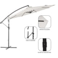 thumbnail image 5 of ACEGOSES 10ft Outdoor Patio Umbrella, Round Canopy Offset Umbrella for Villa Gardens, Lawns and Yard,White, 5 of 6