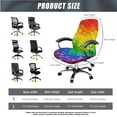 thumbnail image 5 of FKELYI Rainbow Love Print Office Chair Cover with 2 Piece Armrest Covers Breathable High Back Computer Chair Slipcover for Home Office Decor, Large, 5 of 6
