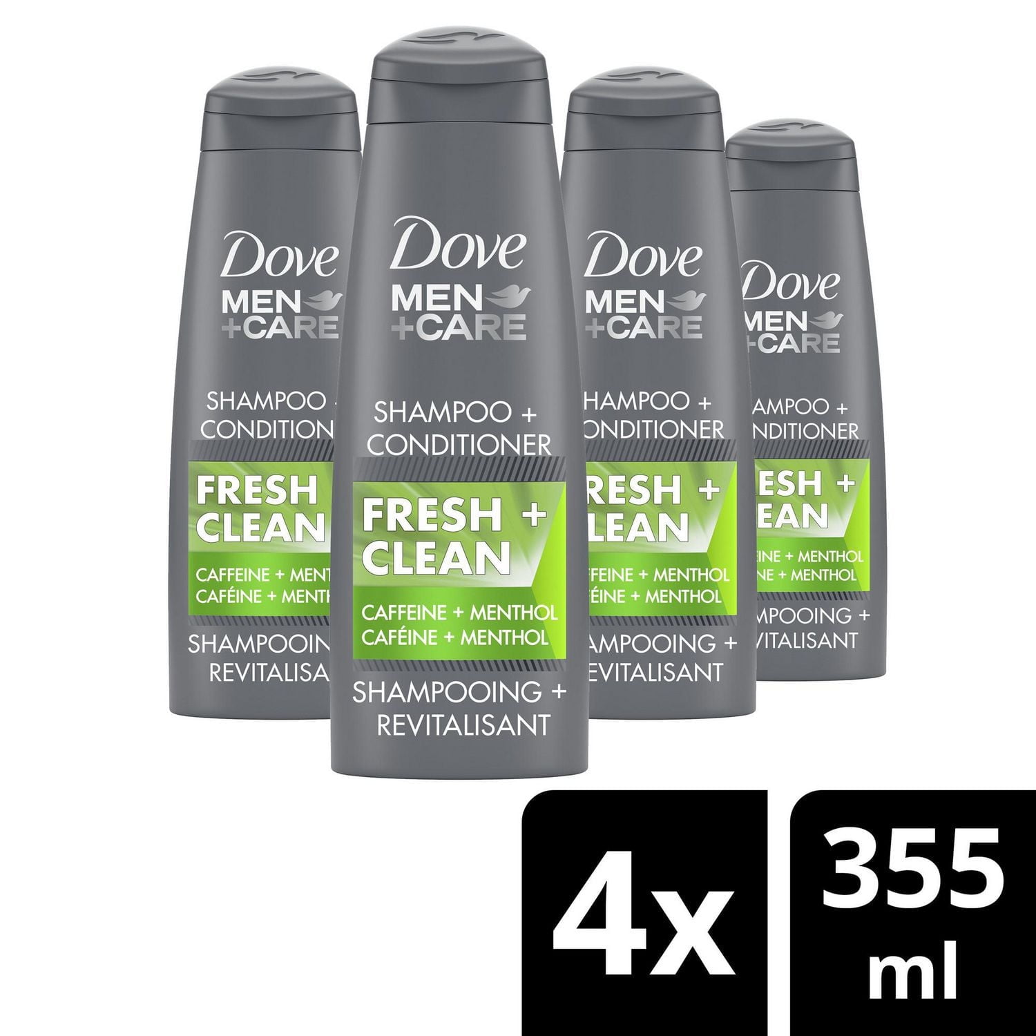 Shampooing et Revitalisant 2-en-1 Dove Men Care avec caféine et menthol