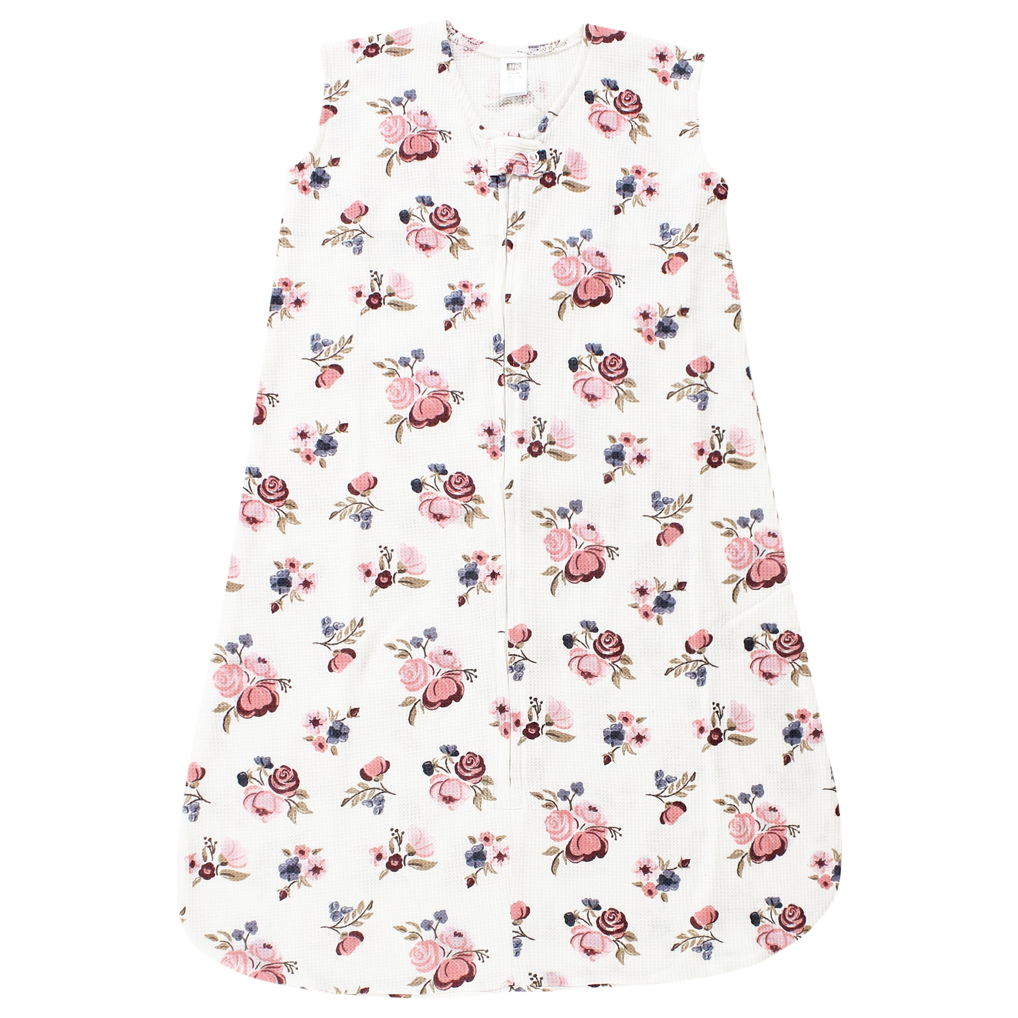 Hudson Baby Infant Girl Thermal Sleeveless Sleeping Bag 2pk, Dusty Rose Floral, 18-24 Months