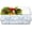 Clear, variant on 4 Set 16" x 9" Plastic Chilled Serving Tray for Parties with Compartments Ice Chilled Party Platter Charcuterie Serving Board Cold Dish Dip for Fruit Seafood Vegetable Appetizer