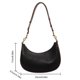 thumbnail image 3 of Bolsa Para Las Axilas Bolso de media luna para mujer, Bolso Retro de lujo de cuero PU, Bolso para axila, Bolso de media luna para mujer, 3 of 8