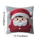 thumbnail image 3 of Fundas de almohada navideñas de 45 x 45 cm | Fundas decorativas de algodón suave con cremallera oculta para sofá, cama y sala de estar. Decoración navideña., 3 of 7