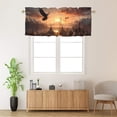 thumbnail image 2 of Eagle Window Curtain Valance Western Wilderness Themed Country Tent Sunset Rod Pocket Window Valance for Living Room Bathroom Bedroom Kitchen 54 by 18 in, 1 Panel, 2 of 6
