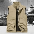 thumbnail image 2 of FRSASU Men's Casual Outdoor Lightweight Vest Quick Dry Fishing Hiking Travel Photo Sleeveless Vest with Pockets Khaki, 2 of 9
