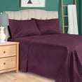 thumbnail image 2 of Superior 4-Piece 300 Thread Count Egyptian Cotton Sheet Set, Queen, Plum, 2 of 7