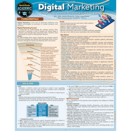 Digital Marketing : QuickStudy Laminated Reference & Study Guide (Edition 1) (Other)