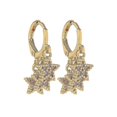 thumbnail image 3 of Pendientes colgantes de estrella de colores de alta calidad chapados en oro de 18 k - Rojo | Código de modelo 4193 Rojo, 3 of 4