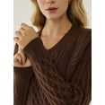 thumbnail image 4 of V-Neck Hair Braid Knit Sweater, 4 of 5