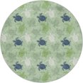 thumbnail image 2 of Addison Rugs Dream Shag Premium Machine Washable Transitional Turtles Green Round Rug, 8' x 8', 2 of 8