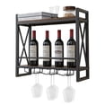 thumbnail image 2 of Canddidliike Industrial Wall Mounted Wine Rack with 3 Stem Glass Holders, Freestanding Floor Wine Bottle Holder, Wine Storage Racks, 2 of 7