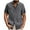 Dark Gray, variant on Men's Casual T-Shirt Solid Short Sleeve Stand Collar Buttons Cotton And Linen Blouse Tops,Casual Collared Summer Beach Untucked Tops