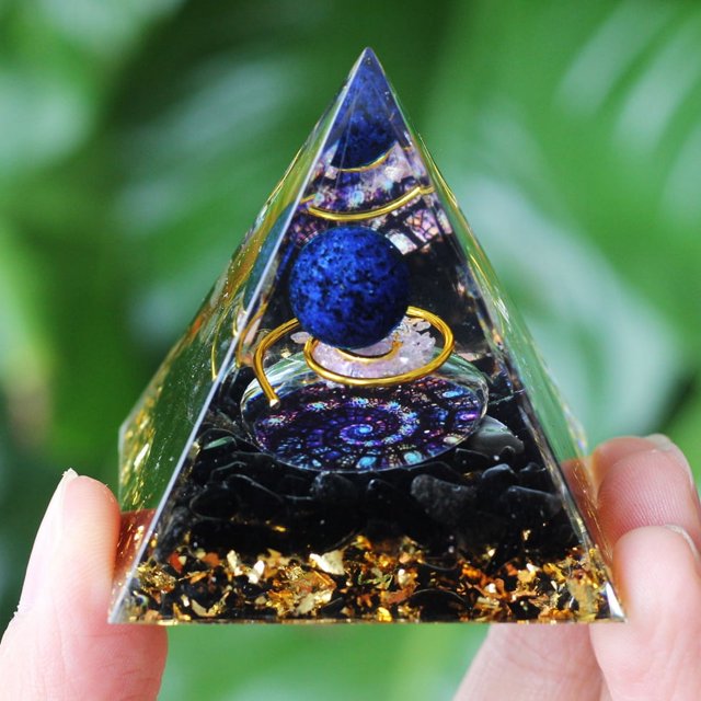 Generador de energía Orgonita Pirámide Cristales Peridoto Sanación Reiki Chakra Generador de Reiki Chakra Orgonita Pirámide Meditación También