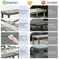 thumbnail image 5 of KINGYES All Weather Outdoor Dining Table with Umbrella Hole, HDPE Rectangular Patio Table for Backyard, Garden, Porch, Deck, Gray, 5 of 9