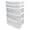 White Frame + 5 Drawers, variant on Drawer Tower, 5-Tier Extra-Wide Clear Plastic Storage Organizer Cart, Black Frame - Stackable Container Boxes for Bedroom, Bathroom, Garage, and Office Organization