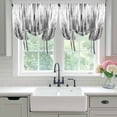 thumbnail image 4 of Black Grey Vintage Balloon Curtains 63 Inch Length for Living Room/Bedroom, Retro Abstract Art Rod Pocket Privacy Door Curtains Decorative Tie Up Shade for Window 52"x63", 4 of 8