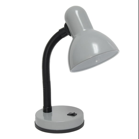 Simple Designs Basic Metal Desk Lamp with Flexible Hose Neck