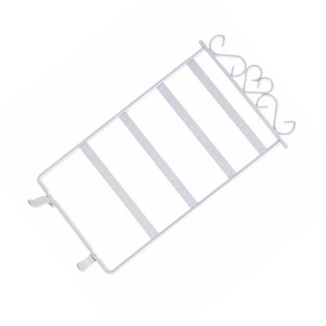 VONKY Earrings Holder Multi Layer Ear Studs Hanging Rack Jewelry Storage Tray Organizer Jewelries Stand for Home Travel White