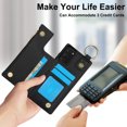 thumbnail image 4 of Allytechgroup for Samsung Galaxy Note 20 Wallet Case, Zipper Pocket Cards Holder RFID Blocking Ring Holder Stand Bumper Shockproof PU Leather Retro Phone Case for Samsung Galaxy Note 20, Black, 4 of 8