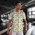 thumbnail image 3 of Wukai Bright Sunflowers Print Men's Short-Sleeved Mesh T-Shirt,Quick-Dry Short Sleeve Workout T-Shirt-3X-Large, 3 of 8