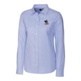 thumbnail image 2 of Women's Cutter & Buck Powder Blue Delaware Fightin' Blue Hens Oxford Stripe Stretch Long Sleeve Button-Up Shirt, 2 of 3