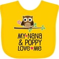 thumbnail image 3 of Inktastic Nana and Poppy Love Me Girls Baby Bib, 3 of 4