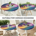 thumbnail image 7 of Colorful Galaxy Pattern Round Fitted Tablecloth with Elastic Edge,Dining Table Cover Waterproof,Outdoor Round Tablecloth for Camping,Dining,Indoor and Outdoor, 7 of 7
