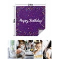 thumbnail image 4 of Violet Birthday Cloth Napkins Set of 8 Reusable Dinner Napkins, Colorful Confetti Ribbons Polka Dots Classroom Cocktail Napkin Washable Table Napkins for Wedding/Holiday Party/Baby Shower 20"x20", 4 of 7