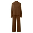 thumbnail image 6 of Women's Trousers Suit Comfortable And Stylish Knit Top With Wide Leg Pants For Everyday Wear In Autumn And Winter lounge sets, 6 of 6