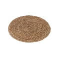 thumbnail image 2 of Dmlowu Linen Placemats Set of 2, Non Slip Heat Resistant Round Table Mats, Vintage Rustic Coffee Mat, Fall Decorations for Home Kitchen Dining Table, 2 of 7