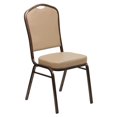 thumbnail image 1 of HERCULES Series Crown Back Stacking Banquet Chair in Tan Vinyl - Copper Vein Frame, 1 of 9