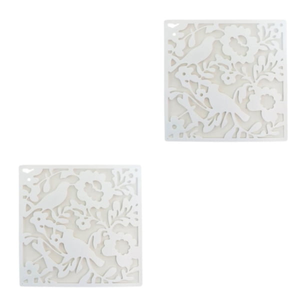 Inteprter 4 pack/lote Panel de pantallas divisorias colgantes Panel divisor de habitación DIY ligero y elegante moderno Carta del pájaro blanco 2Conjunto