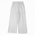 thumbnail image 6 of Ccpelsie Girls Straight Leg Casual Pants Baggy Fit Lounge Sweatpants Elastic Waist Soft Joggers with Pockets Spring Everyday Wear(A01-White,12-14 Years), 6 of 7