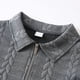 thumbnail image 4 of pstuiky camisas de manga larga para hombre, Blusa/camiseta informal elegante a rayas de manga larga con cuello, botones y cremallera para hombre top de hombre l, 4 of 9