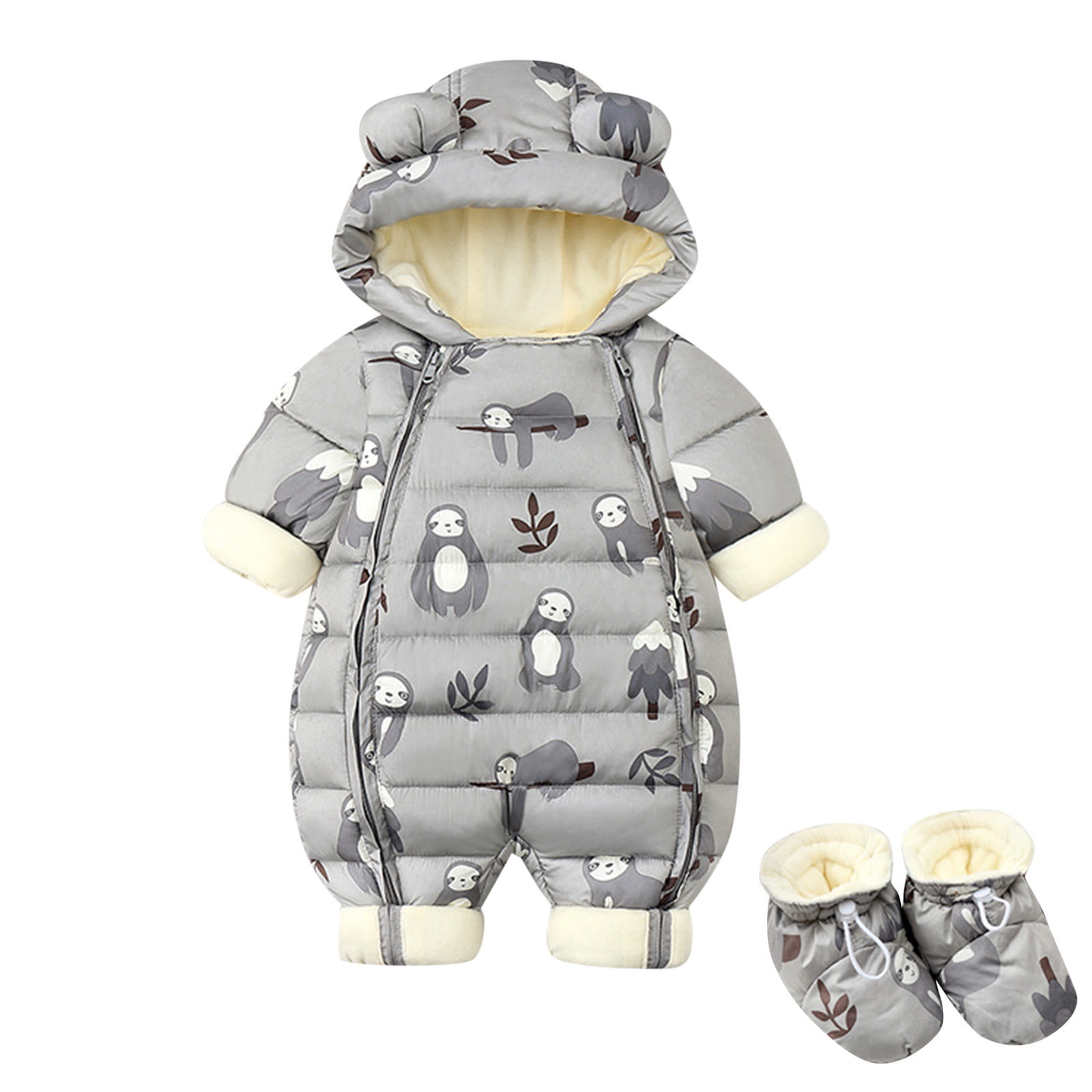 TAIAOJING Baby Girl Outfit Boys Cute Cartoon Animals Ear Hooded Snow