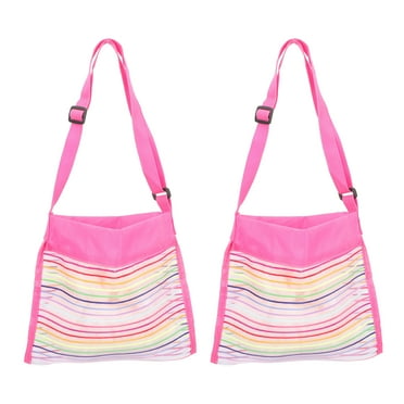 2Pcs Children Rainbow Beach Bag Portable Toiletries Handbag Travel Beach Tote