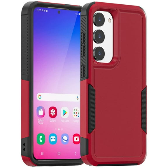 Military Grade TUFF Hybrid Case for Samsung Galaxy S23 Plus - Red