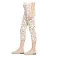 thumbnail image 3 of NYDJ Womens Beige Zippered Pocketed Tummy-control Floral Capri Jeans 6, 3 of 4