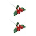 thumbnail image 2 of Ounissouiy Simulación Navidad Bayas Rojas Ramas Espuma Decorativa Festival Atmósferas Flor Navidad Moda Árbol Prop Decoración Sucursal única 2piezas Ounissouiy CBP442665, 2 of 5