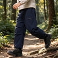 thumbnail image 5 of Hienoo Boys Performance Snow Pants Lined Zip Pocket Pants Elastic Waist Trousers, 5 of 9