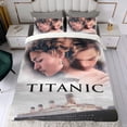 thumbnail image 4 of Película Titanic Conjunto de sábanas temático, trío de piezas, cómodo y amigable con la piel, diseño único, regalo de decoración para el hogar para familiares, amigos y fans,140cm *210cm, 4 of 6