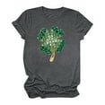 thumbnail image 4 of Clearance Under $10 Pitauce Women's St Patrick's Day Shirt Four Leaf Clover Printed T-Shirt Crewneck Short Sleeve Tops Casual Loose Basic Summer Tunic Tops Blouses, 4 of 4