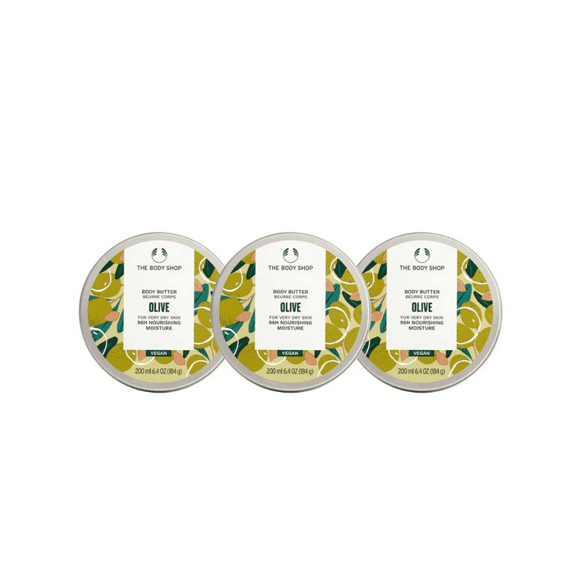 The Body Shop Olive Body Butter 200ml 3 Pack