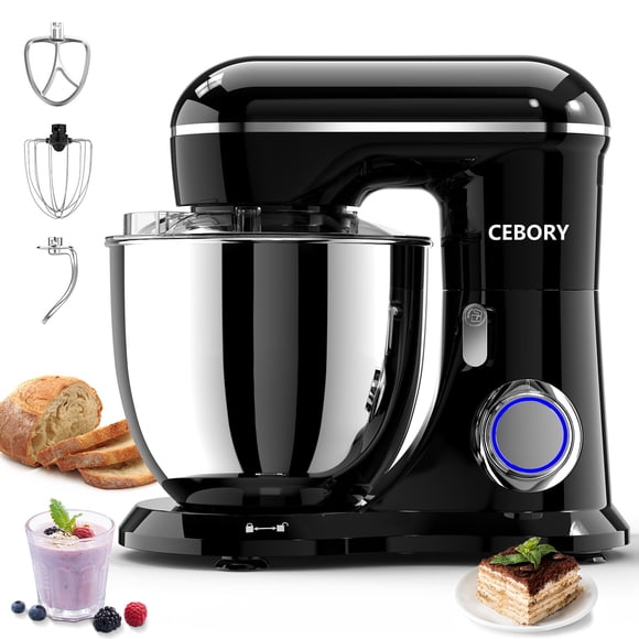 Batidora de pie CEBORY 6.5 qt 660 W 10 velocidades negra