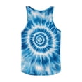 thumbnail image 5 of BLTIBY Men's Tank Top Tie Dye Graphic Sleeveless Beach Shirts Crew Neck Pullover Blouse for Vacation Gym Running Workout Navy L, 5 of 6